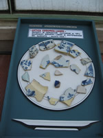 Serie di cocci ritrovati in Arenzano